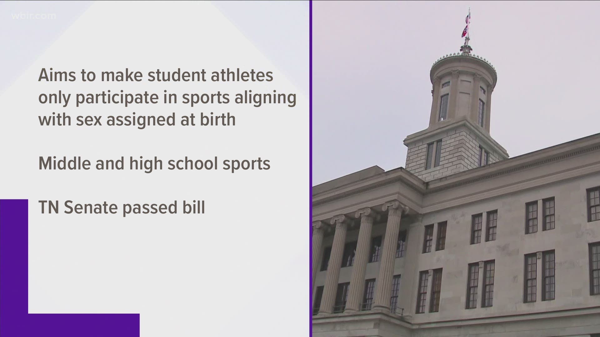 Tennessee Senate passes transgender athlete bill