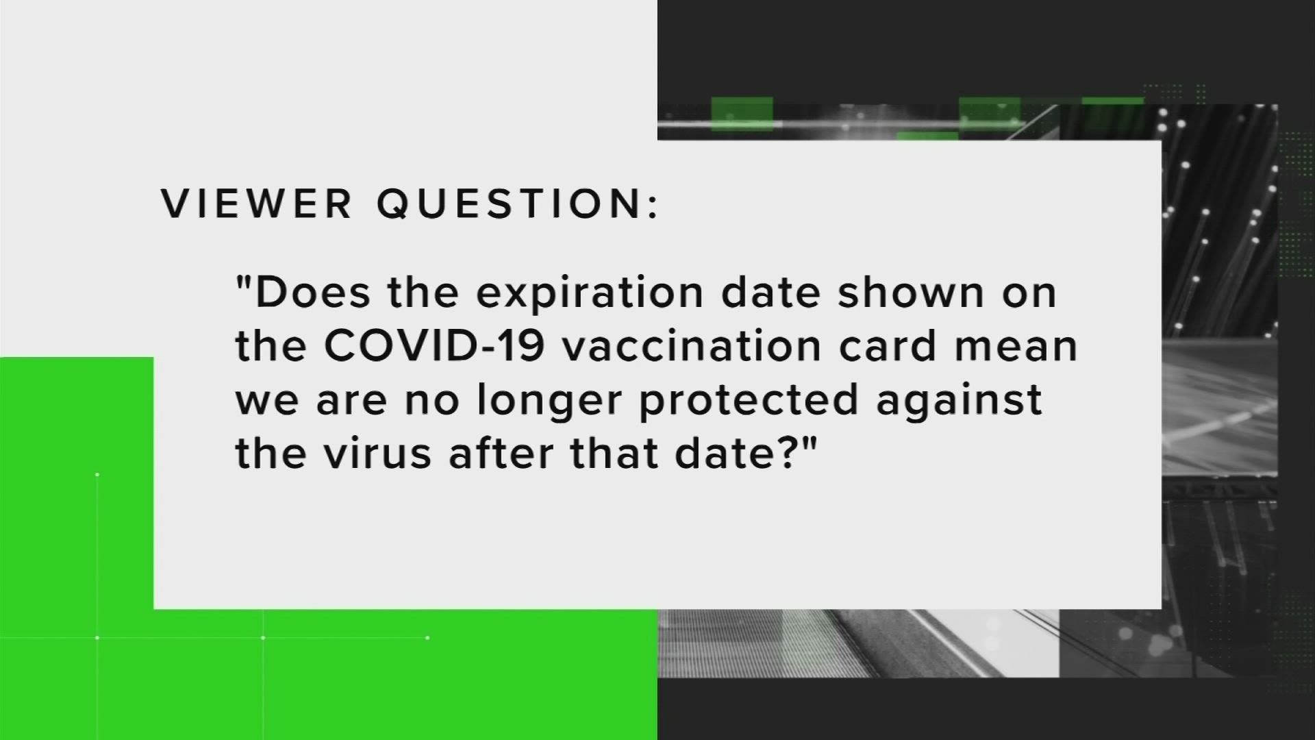 The Ohio Department of Health said that date is for when the vial of vaccine would have expired if not administered.