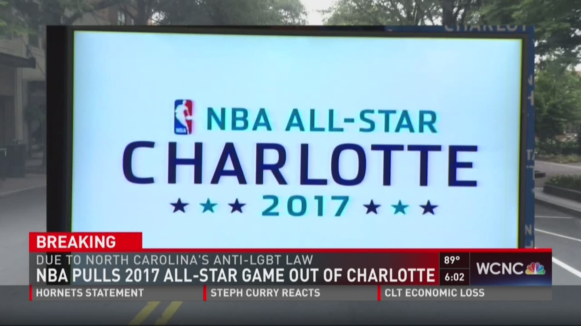 The NBA has pulled the All-Star Game from Charlotte next year, citing House Bill 2.