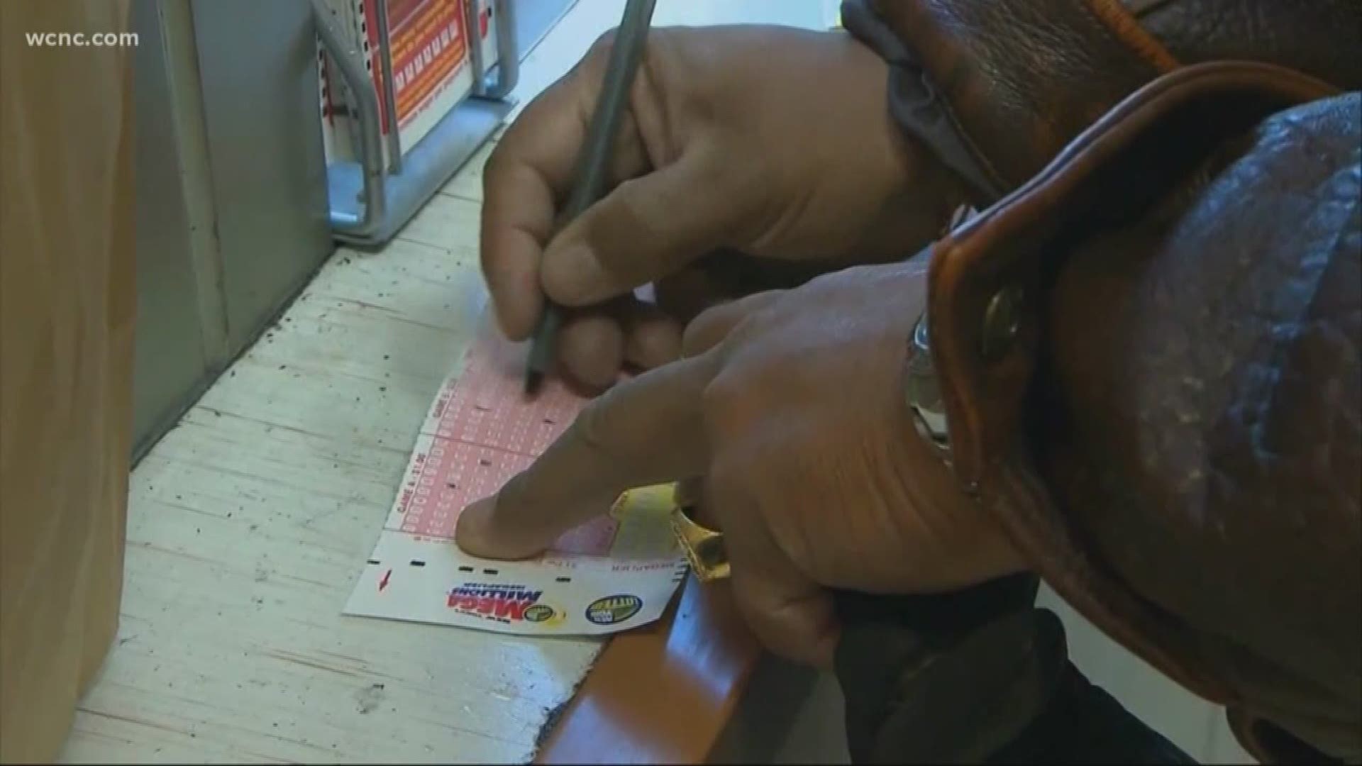 The lottery commission says a simple act of kindness from the winner led to the jackpot. The winner allowed someone to go ahead of them in line to purchase a ticket.