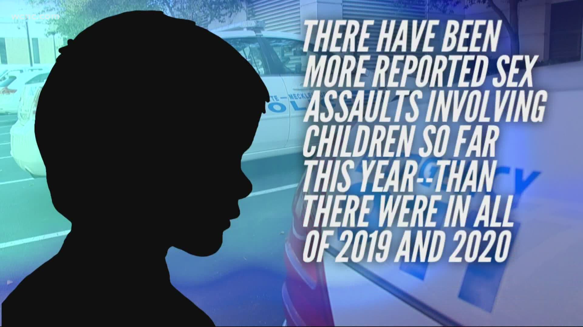 According to CMPD, there have been more reported sex assaults involving children so far in 2021, than there were in all of 2019 and 2020 combined.
