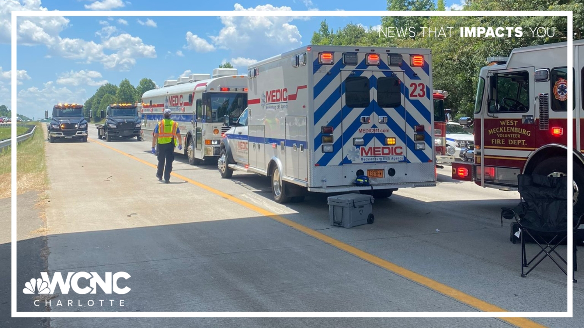 Four children and two adults were killed after two vehicles made contact and collided with a tractor-trailer.