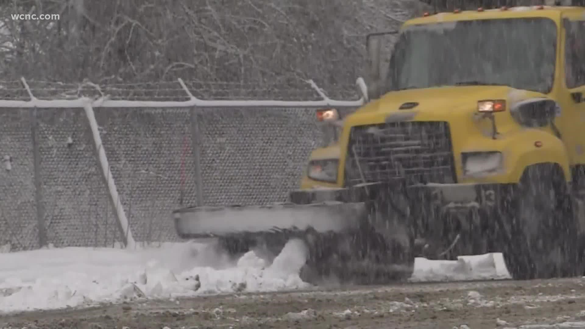 The Charlotte area will see snow, sleet, freezing rain and ice on Saturday and Sunday. NCDOT says they're prepared and will keep roads clear.