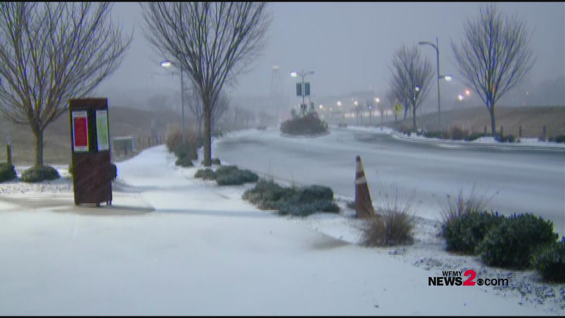 Check out the snowfall early Sunday morning in Winston-Salem!