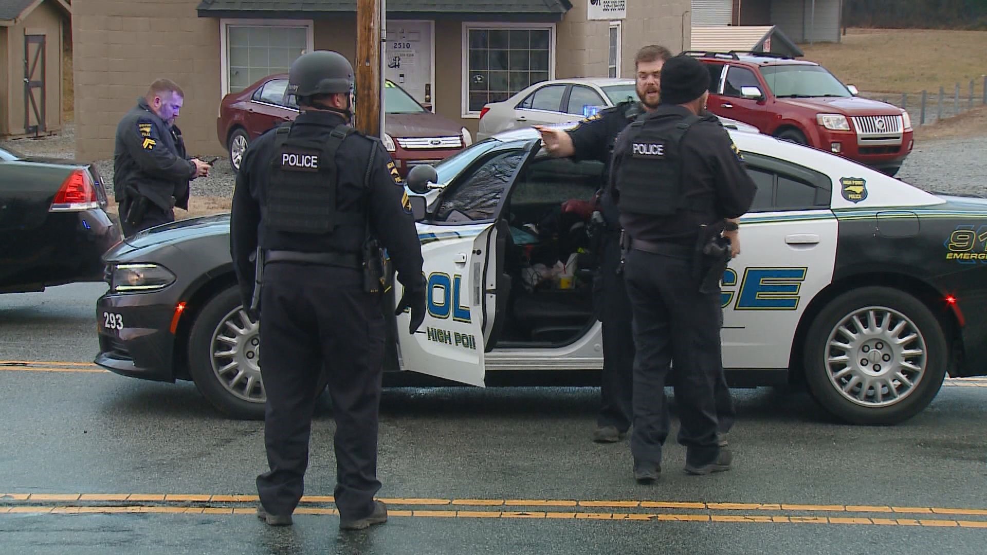 Police say a man is refusing to come out of a home on West English Road. Officials say he shot three officers and continued firing rounds for two more hours.