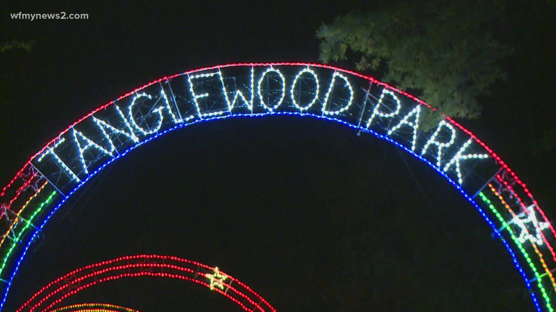 Folks can go see the holiday light show at Tanglewood Park through Jan. 1.