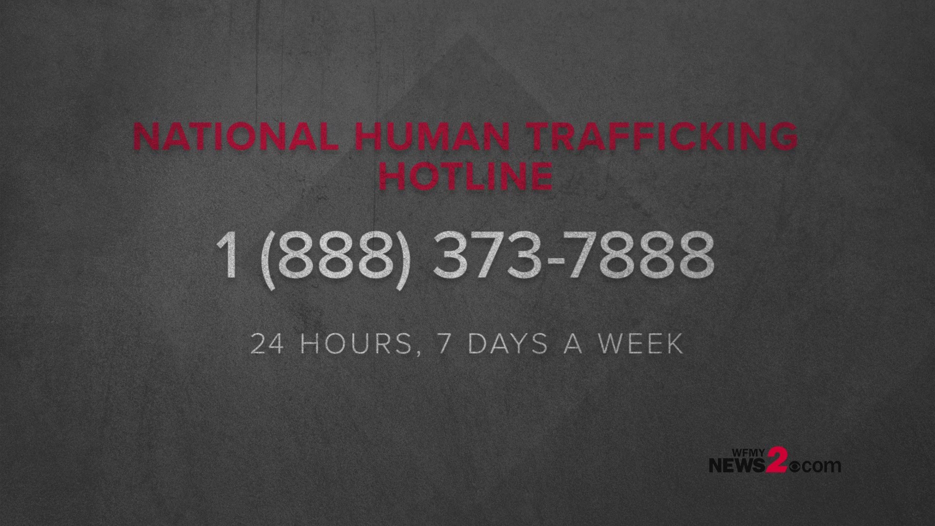 The National Human Trafficking Hotline is a resource used by service providers and law enforcement to receive tips about human trafficking in our country. Anyone can call the NHTH to report a tip or request services at 1-888-373-7888. If you or someone you know if a victim of human trafficking, call now. Calls are 24/7 and always confidential.