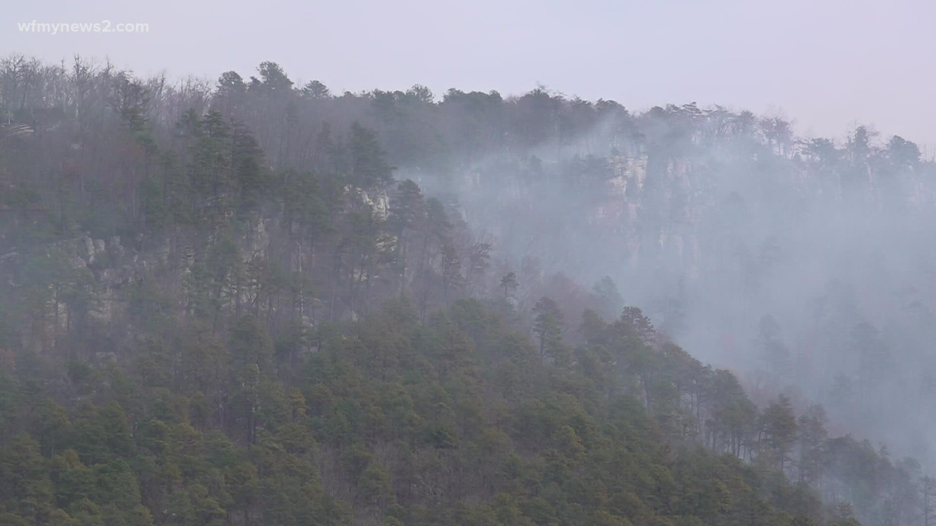 It's day five of the battle with the blaze on Pilot Mountain. More than 1,000 acres have been burned, but that number has remained steady since the previous day.