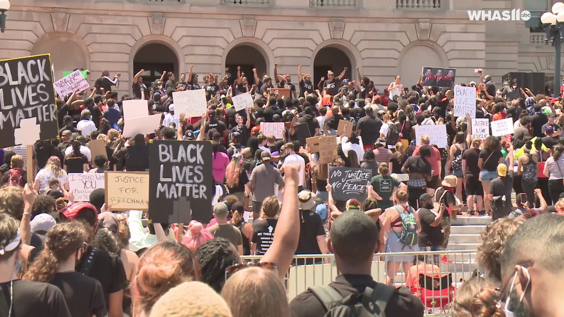 Breonna Taylor's family and New York’s Until Freedom led a large rally in Frankfort demanding charges for the officers and a statewide ban on no-knock warrants.