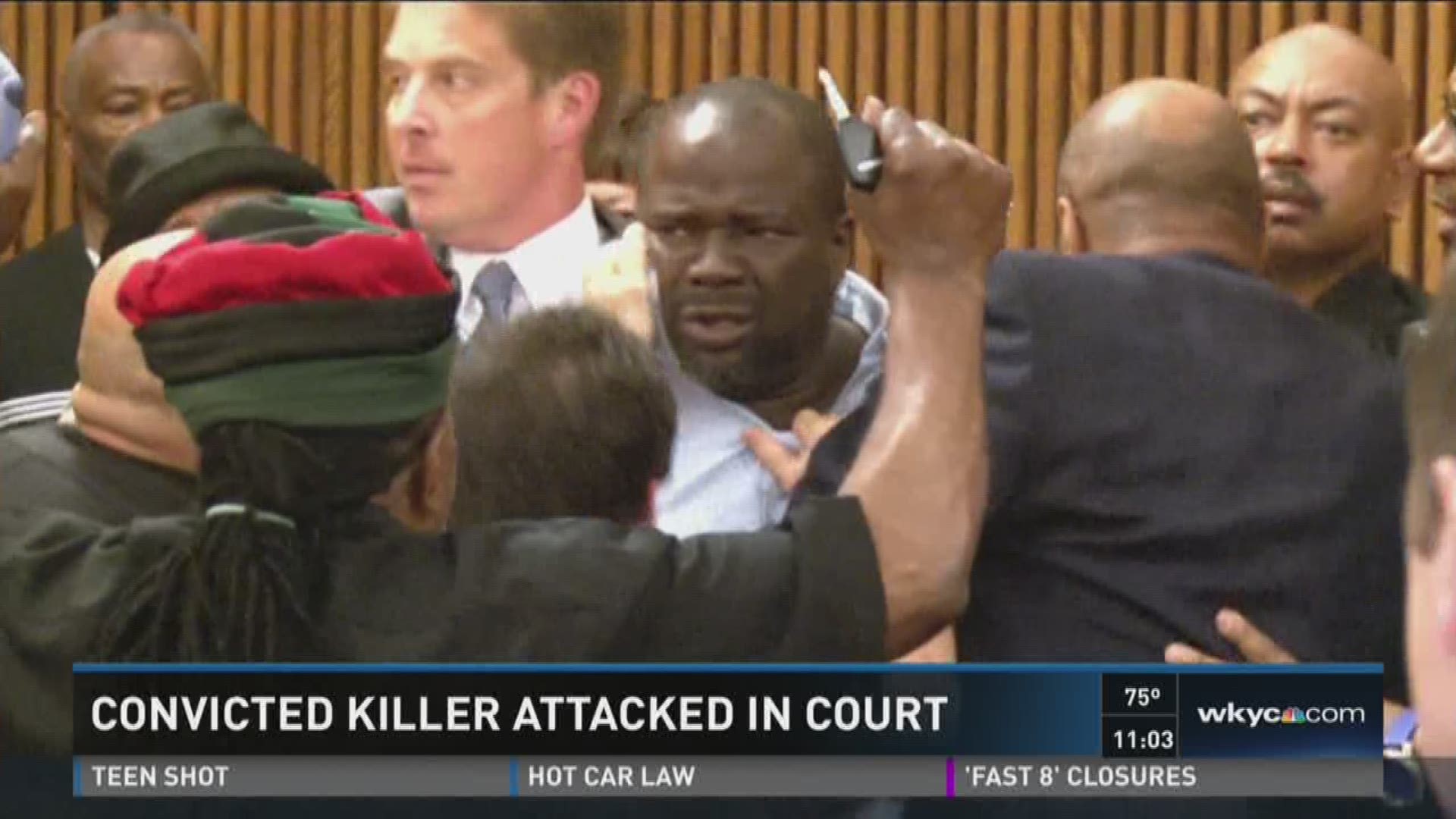 Convicted killer attacked in court