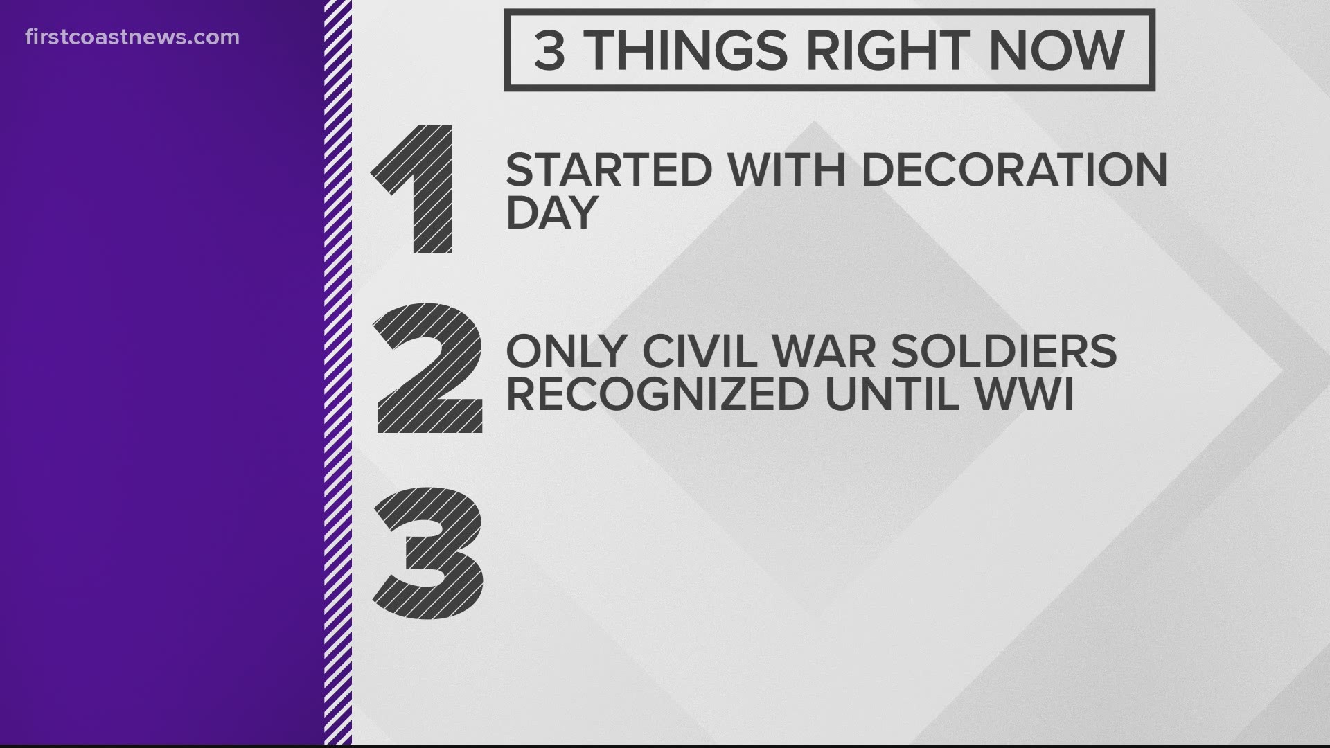 Memorial Day started out as Decoration Day following the Civil War.