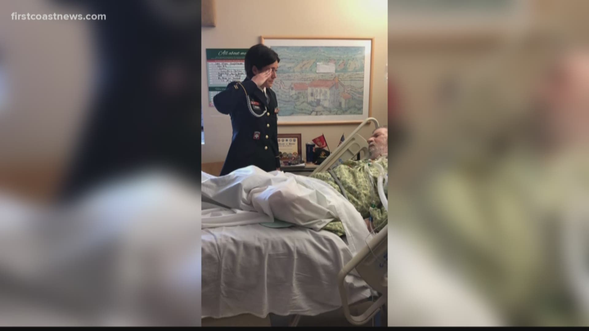 After a social media request from his daughter Katherine Boccanelli, he  ended up with more than 200 visits from local veterans at his bedside.
