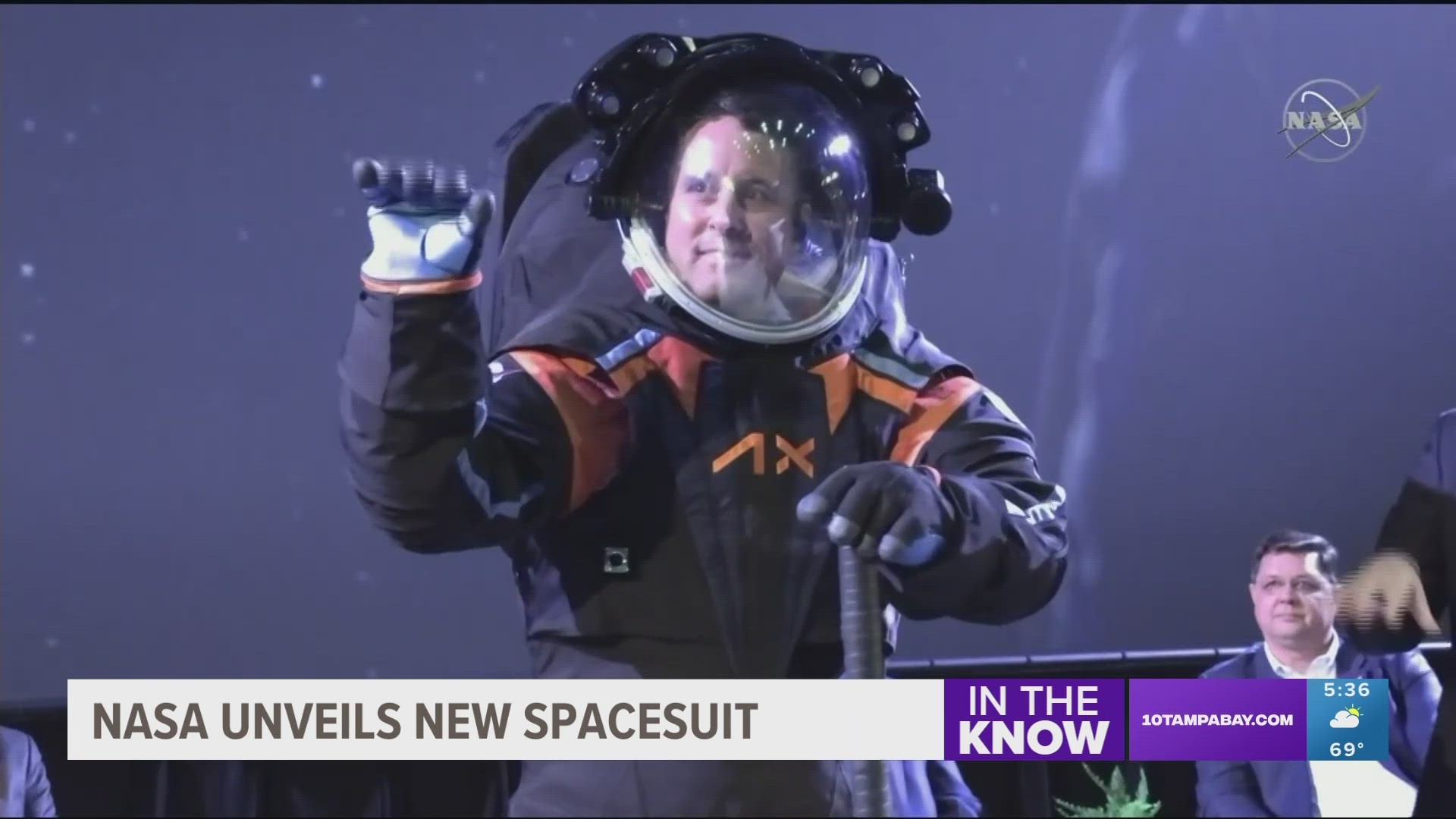 The suit, called the Axiom Extravehicular Mobility Unit (AxEMU), builds on NASA's spacesuit prototype development.