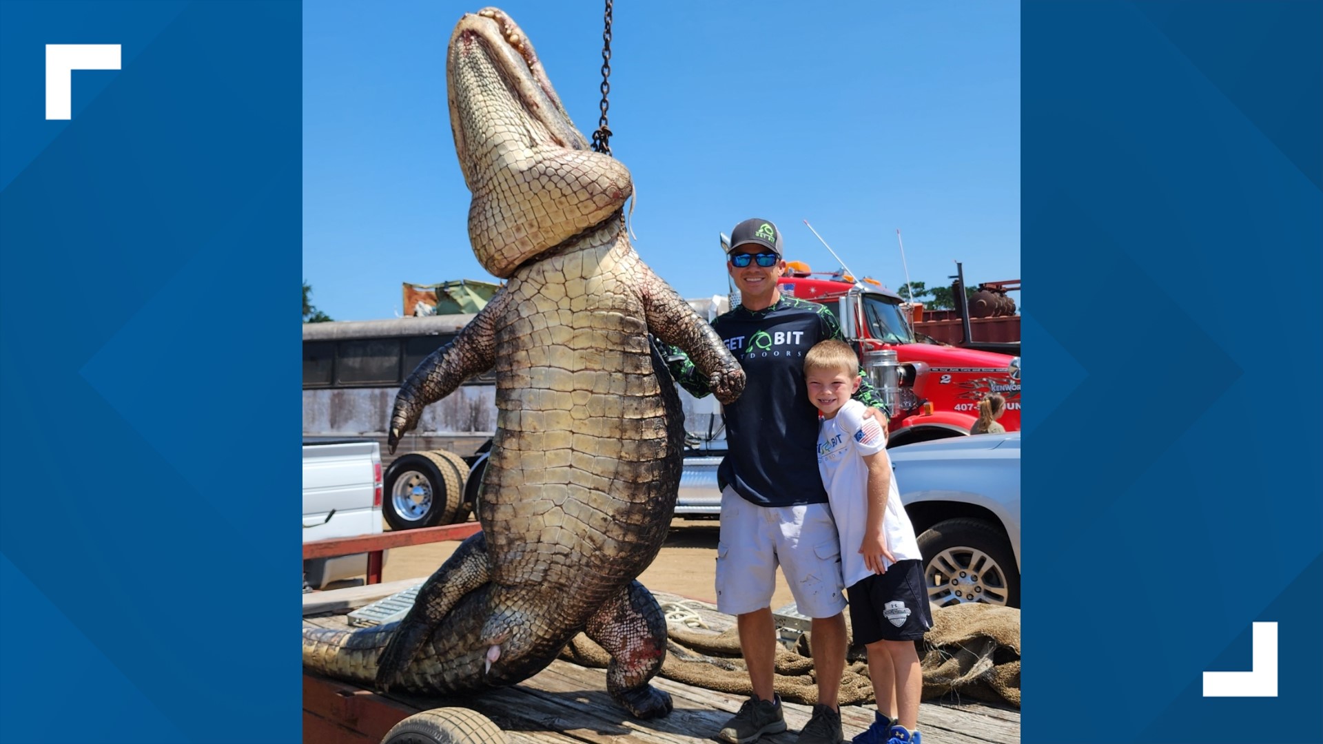 According to Capt. Kevin Brotz, it’s rare to come across a gator this big, with his second biggest coming out just a couple of inches smaller.