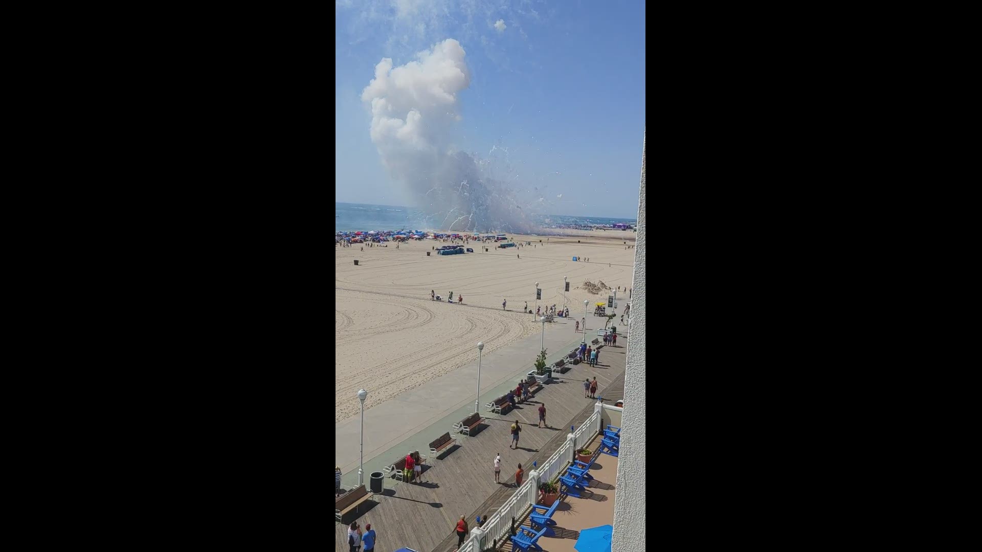 The Ocean City fireworks display being set up for this evening accidentally discharged just after 11 a.m. on Sunday.