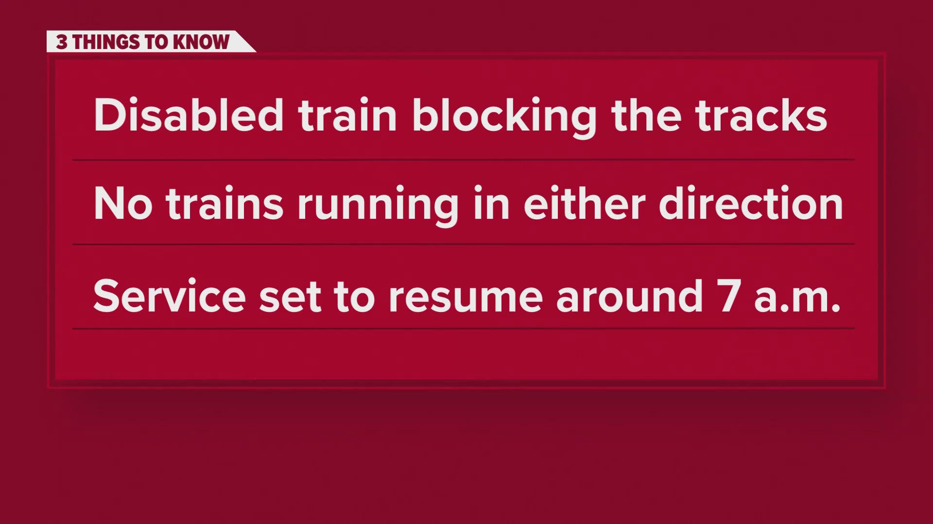 Many trains were canceled because of the service issues.