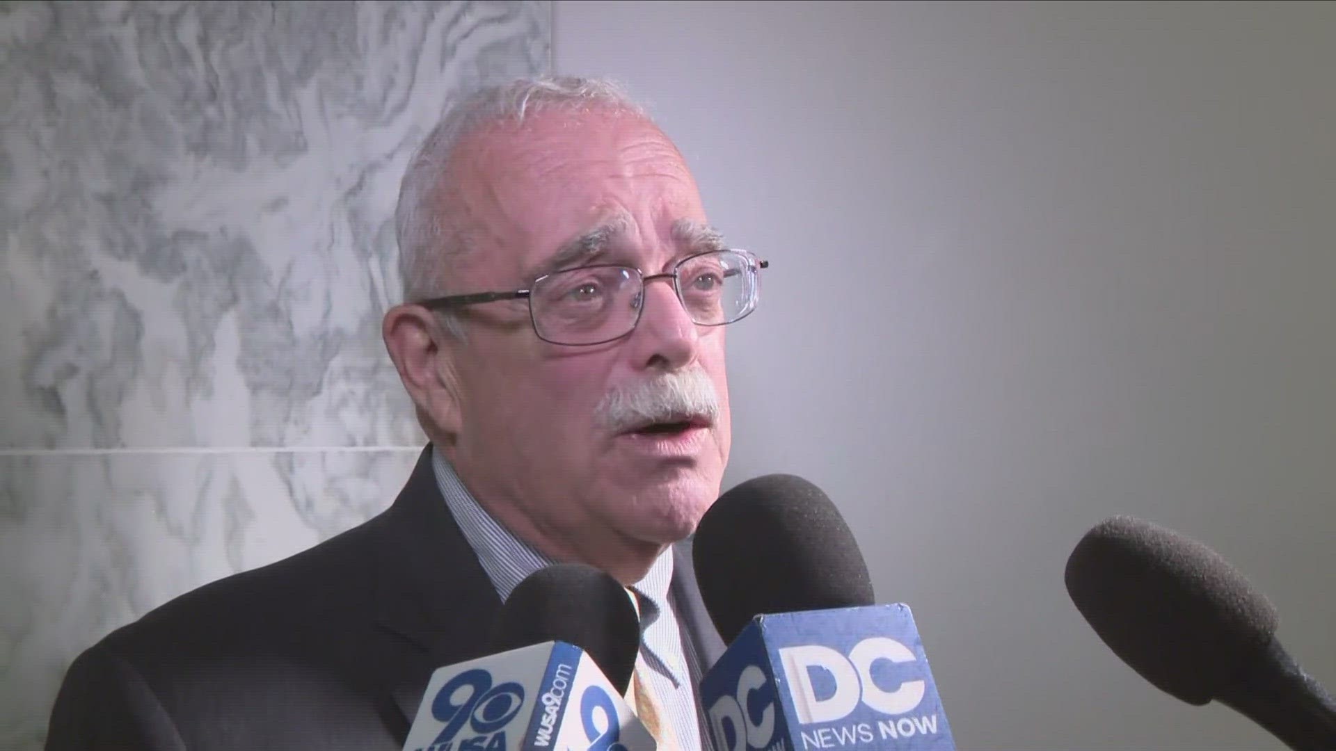 Rep. Gerry Connolly addresses the man accused of hitting two members of Rep. Gerry Connolly's staff with a baseball bat at the congressman's office Monday.