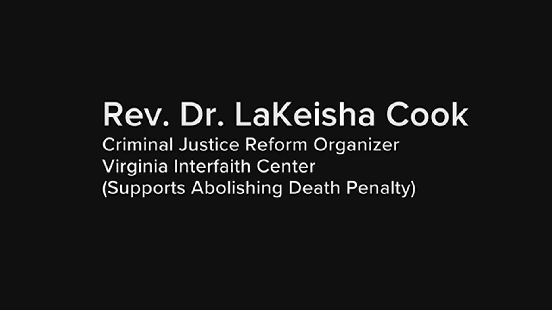 Rev. Dr. LaKeisha Cook, of the Virginia Interfaith Center, explains why she supports abolishing Virginia's death penalty.