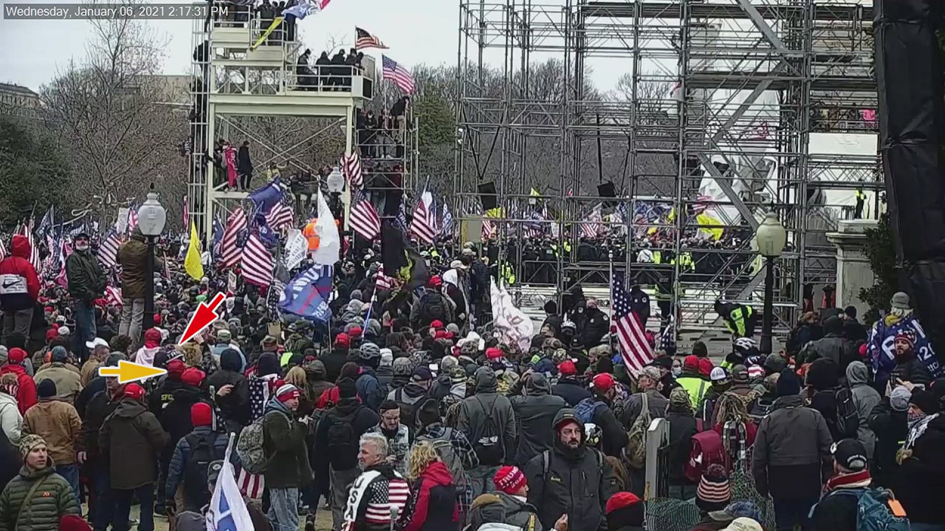 The Department of Justice released video showing the Jan. 6 insurrection.