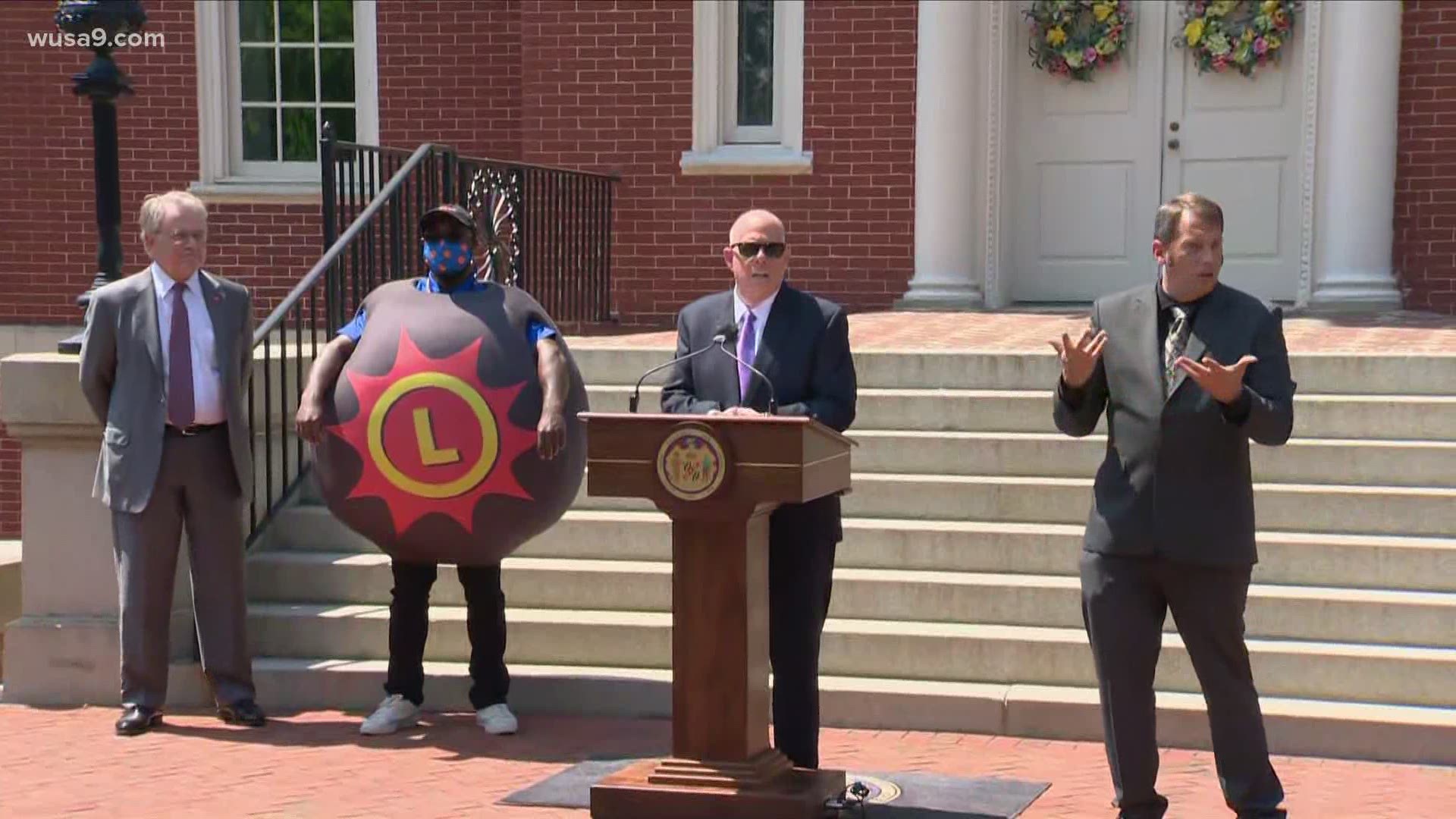 Gov. Hogan announced a new initiative to give away $40,000 a day to a vaccinated Marylander for 40 days. A $400,000 grand prize drawing will occur on July 4.