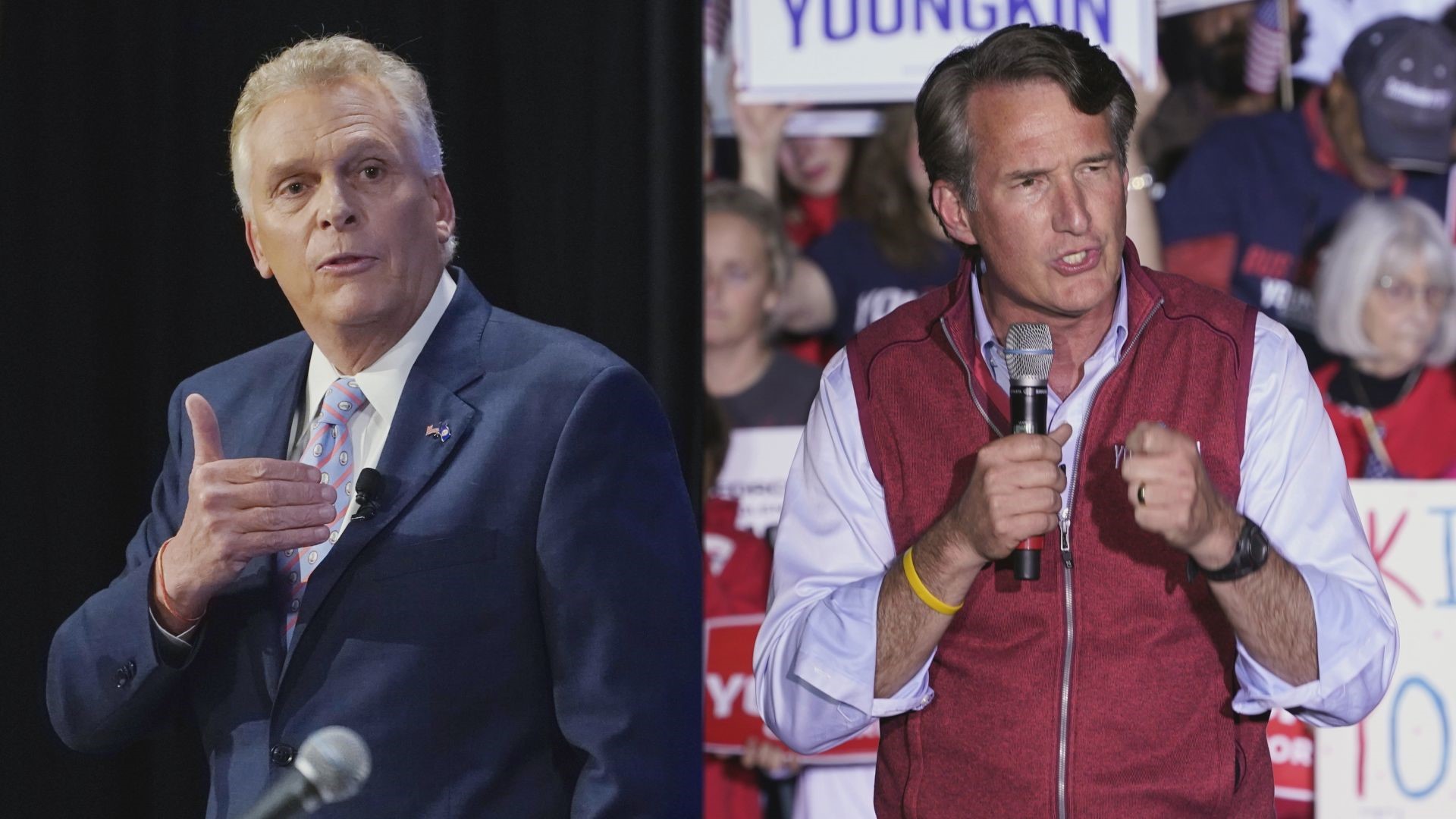 U.V.A.'s Center for Politics has shifted the Virginia governor's race from 'Leans Democratic' to 'Leans Republican' as battle between Youngkin and McAuliffe wraps up