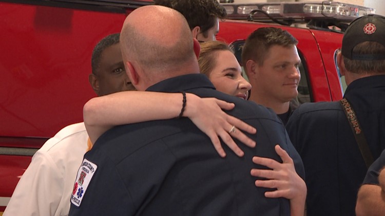 Virginia woman impaled by tree limb meets first responders who saved her