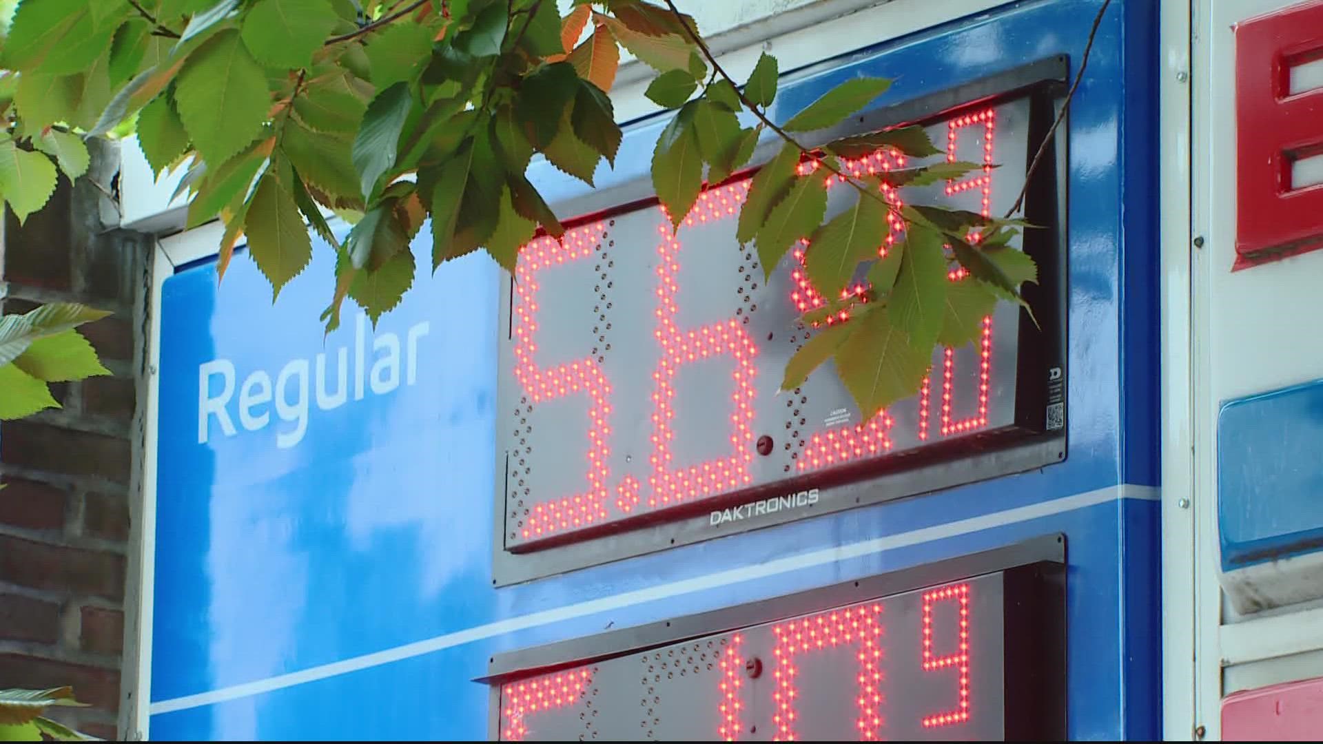 AAA reports that the national gas price average has risen to $5 per gallon.