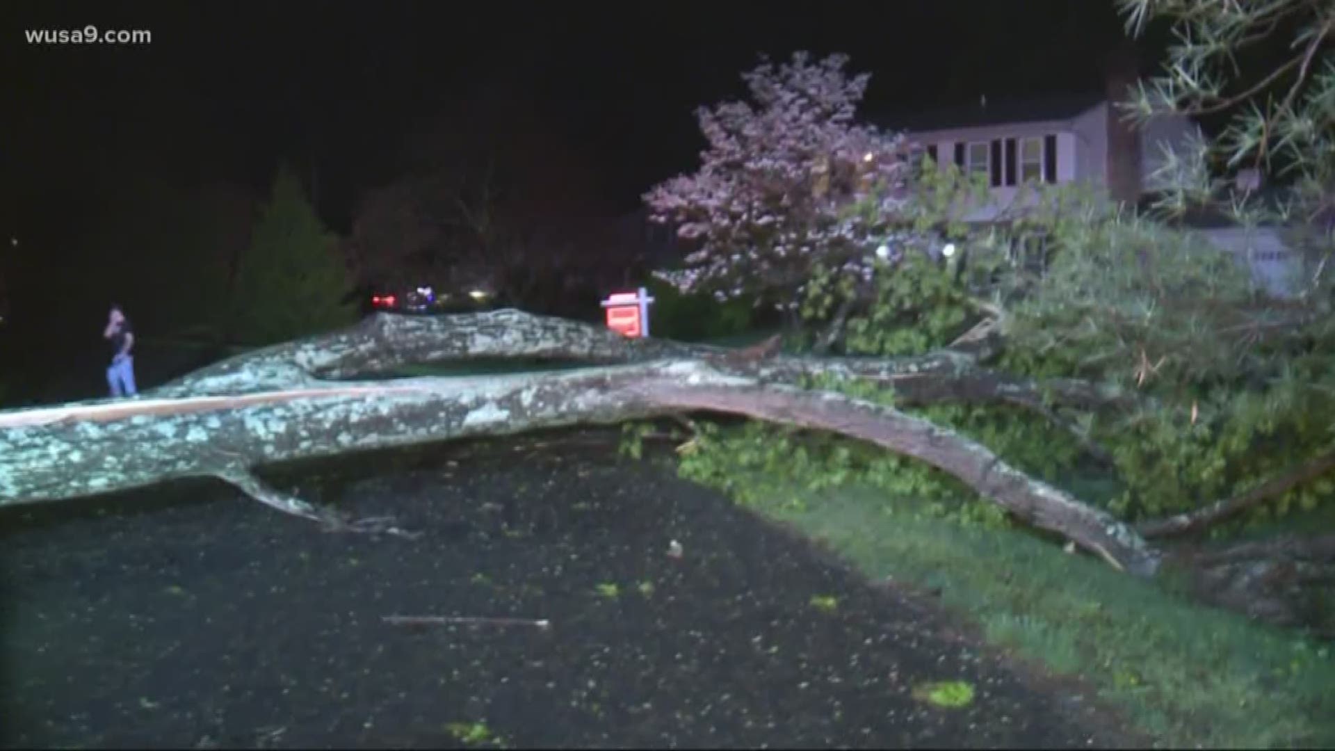 The National Weather Service confirmed a tornado touched down in Reston, Va. on Friday evening.
