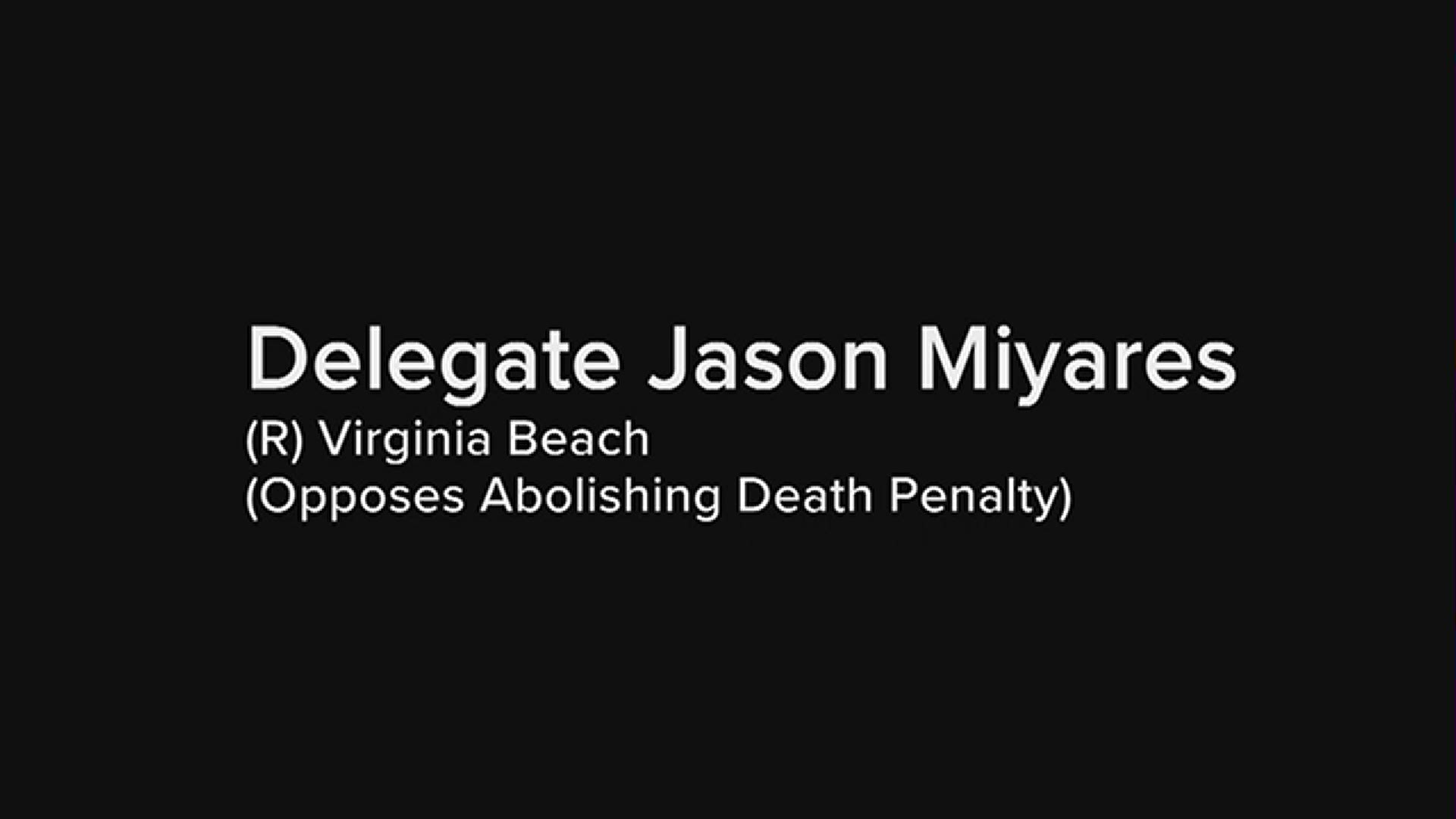 VA Delegate Jason Miyares, R - Virginia Beach, on why he opposes abolishing the death penalty in Virginia