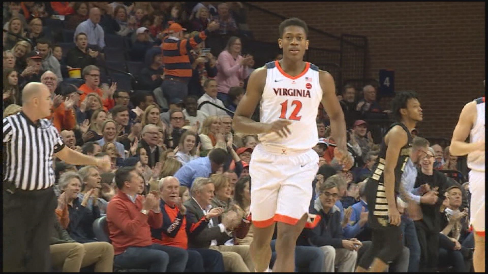 No. 3 Virginia opened with a 25-3 run in a 68-45 victory against Wake Forest on Tuesday night.