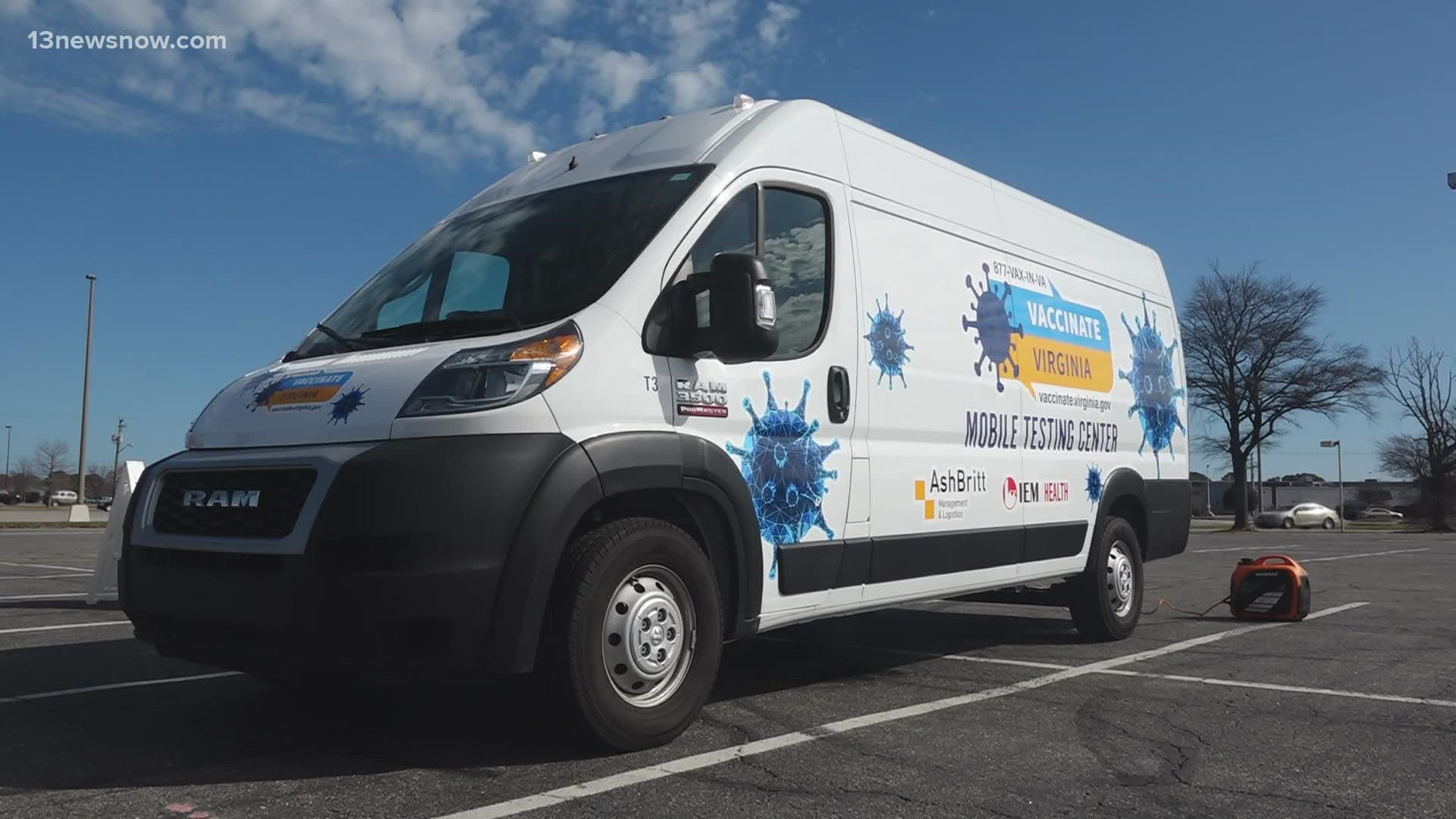 Virginia Department of Health leaders said they are stopping the mobile COVID-19 testing van due to the low demand of people needing a test.