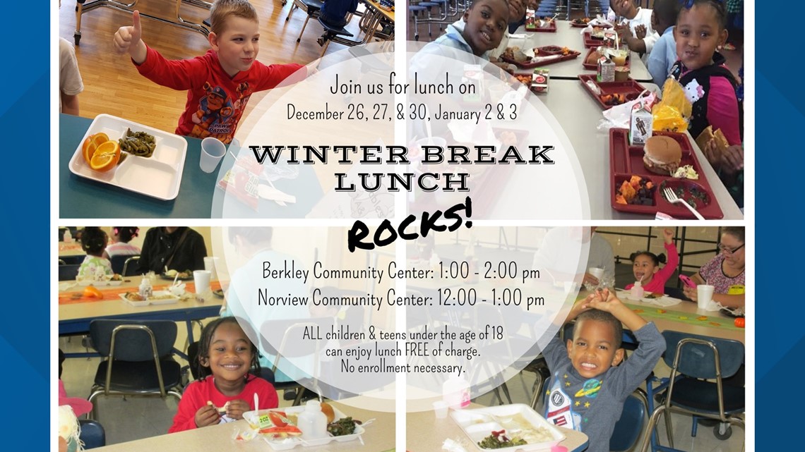 Norfolk Public Schools offering free lunch to kids during winter break