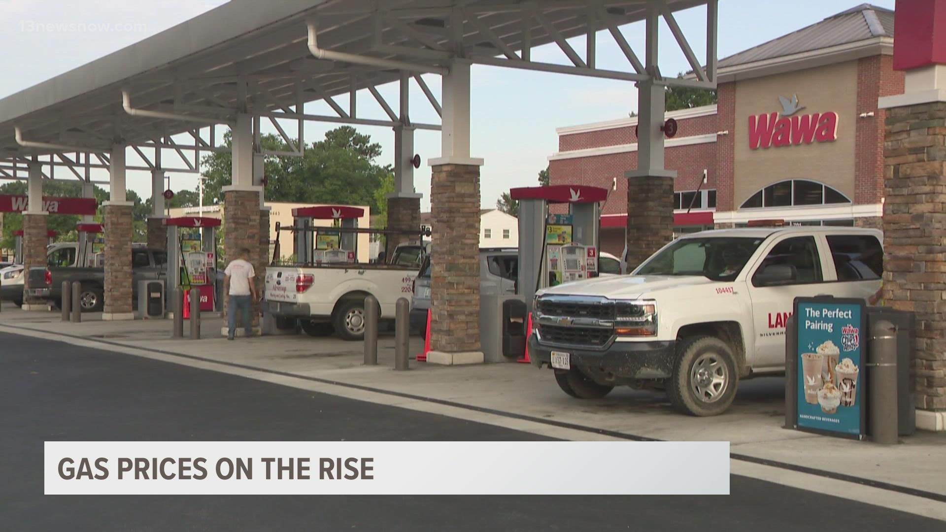Drivers are feeling the pain, and AAA says rising crude oil prices are to blame.