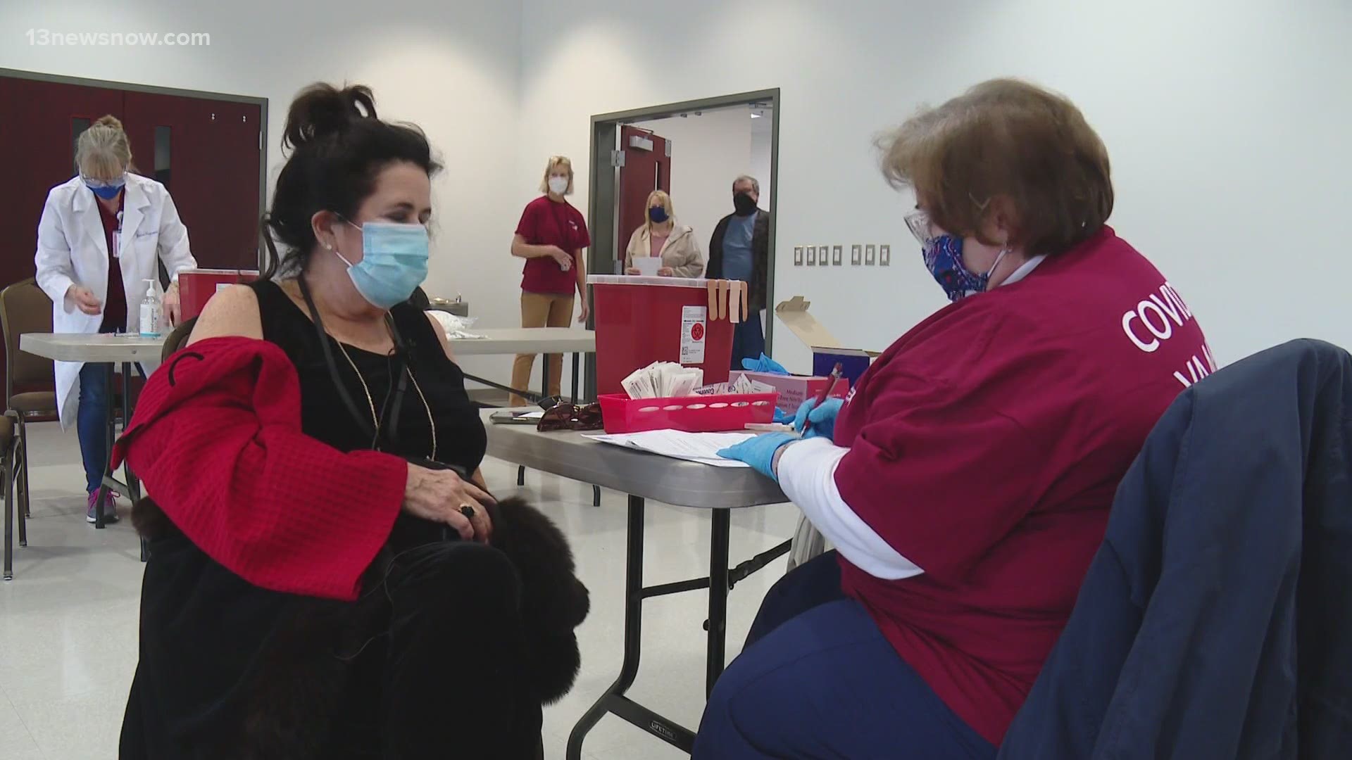 The Western Tidewater Health District held a COVID-19 Vaccine Clinic on Wednesday, Feb. 10 in Suffolk, with plans to administer 1,000 vaccines