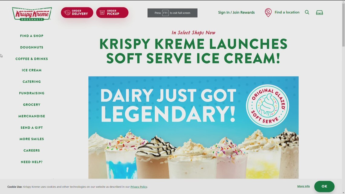 Krispy Kreme rolls out doughnutflavored ice cream, milkshakes