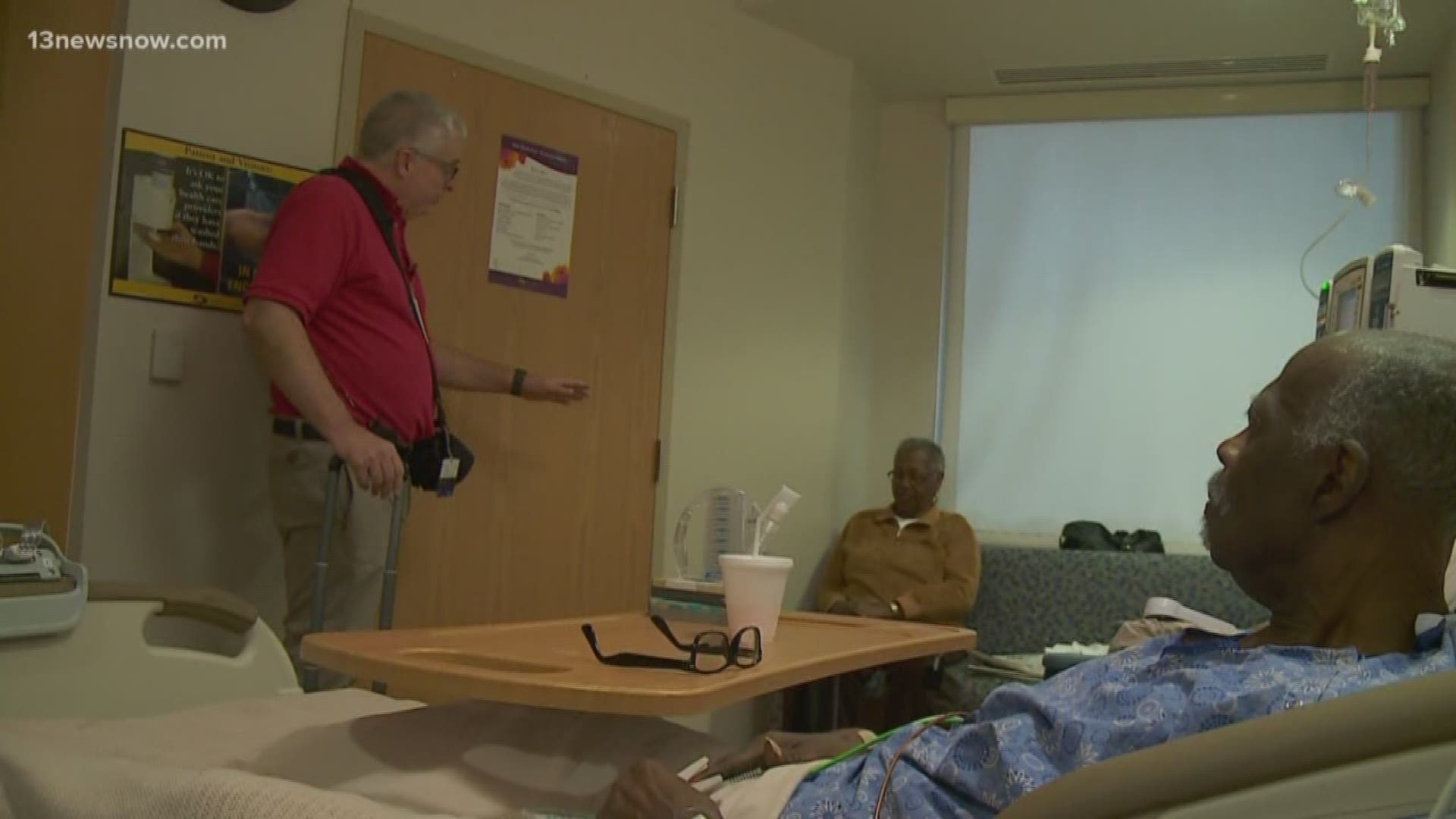 Rufe Vanderpool what patients at Sentara Norfolk General Heart Hospital are going through. As 13News Now Megan Shinn reports, his mission is to make them smile.