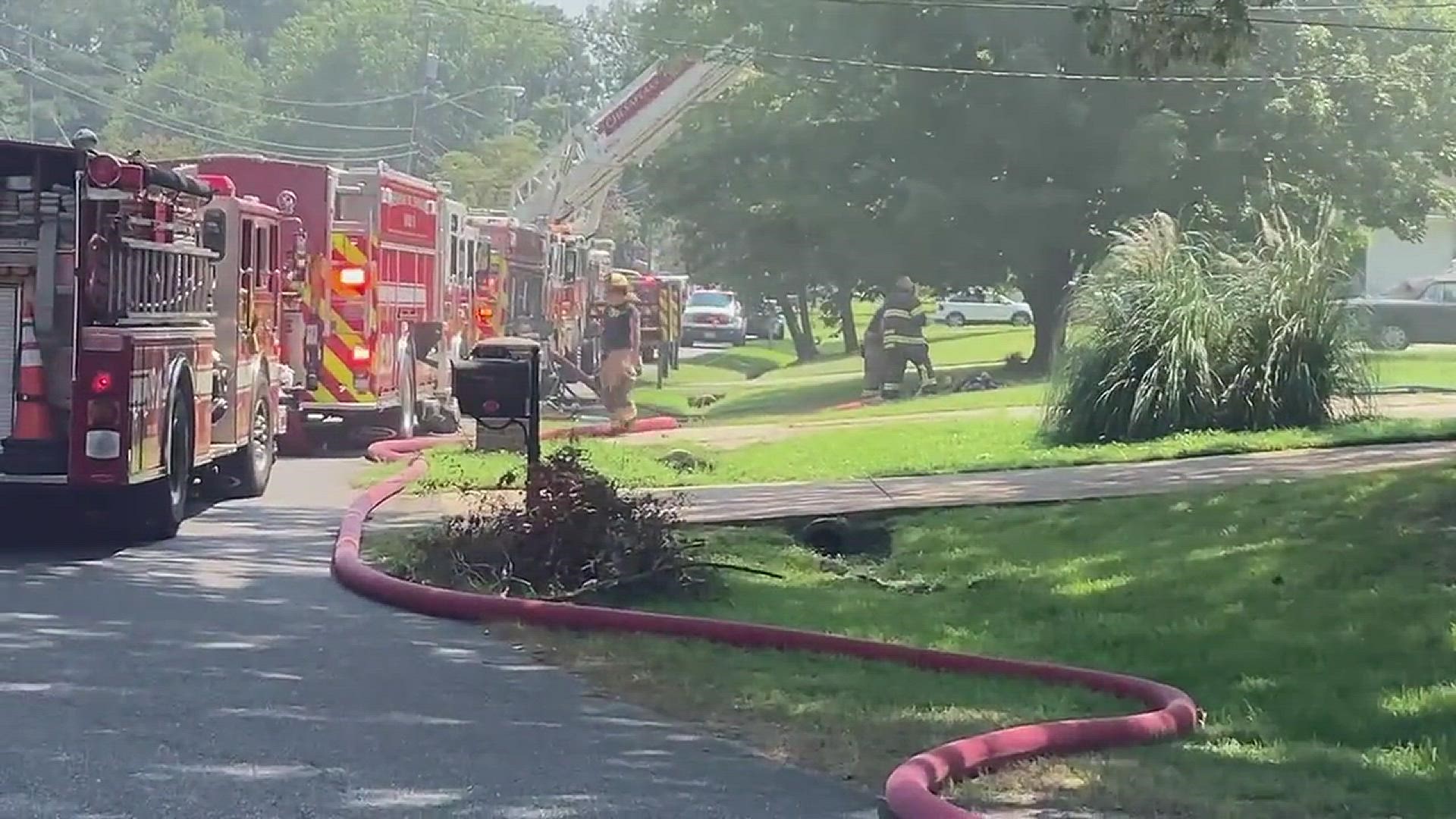 Viewer-submitted video of fire in Western Branch, Chesapeake.
Credit: Chad Kaiser