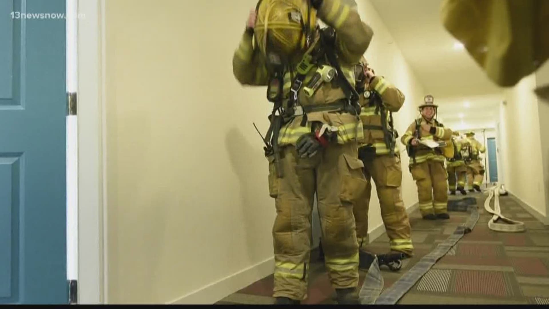 Fire crews from Virginia Beach and Norfolk joined forces to train for terrifying scenarios like these.