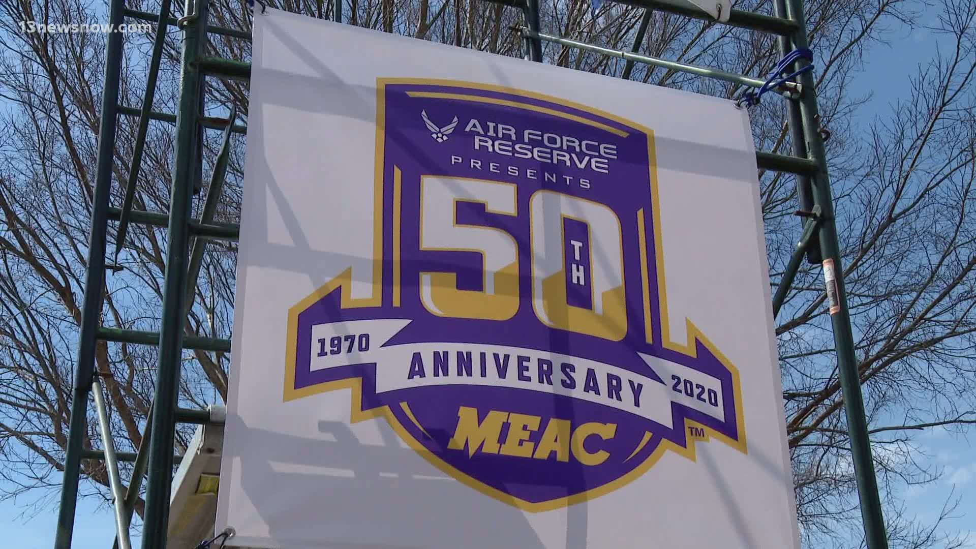 There's a COVID-unique way to watch the 2021 MEAC Tournament that Norfolk FestEvents set up right in Town Point Park. 13News Now Angelo Vargas has the details.