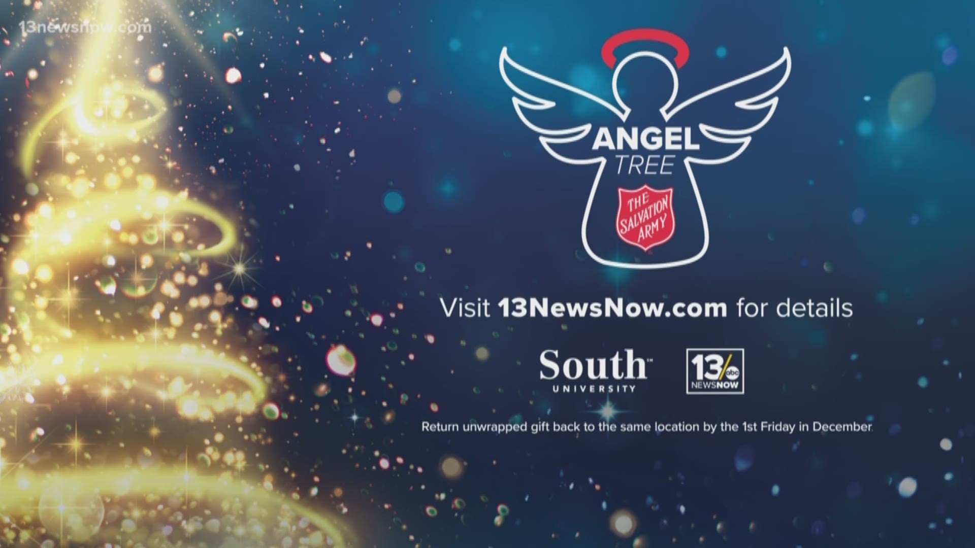 Angel Tree gives individuals and corporations an opportunity to adopt less fortunate children and provide them with gifts. Trees up in a few cities in Hampton Roads.