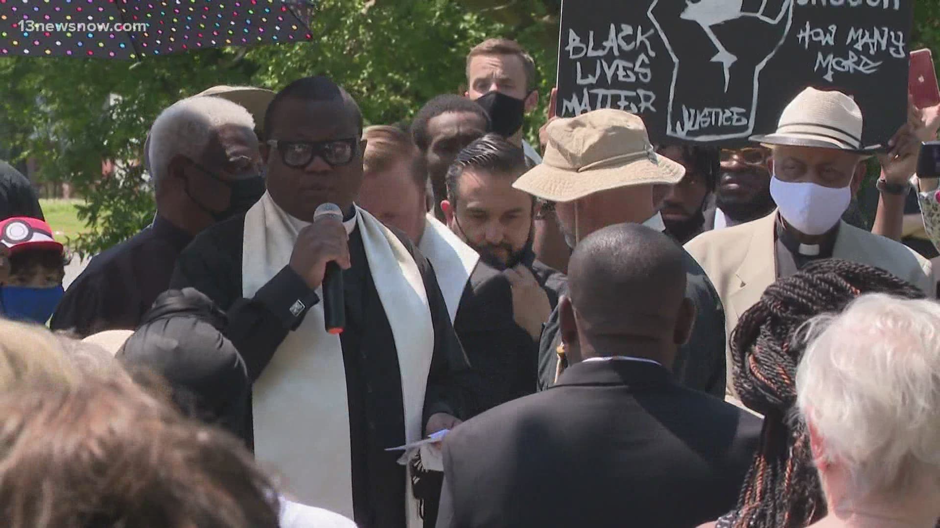 Faith leaders hosted a prayer for unity where a deputy shot and killed Andrew Brown, Jr. in Elizabeth City.