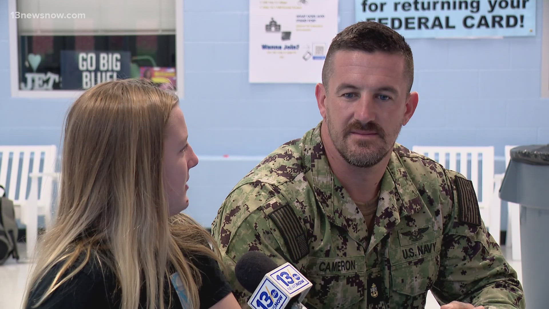 Veterans from across Hampton Roads gathered at Corporate Landing Middle School in Virginia Beach to reflect on their years of service with students.