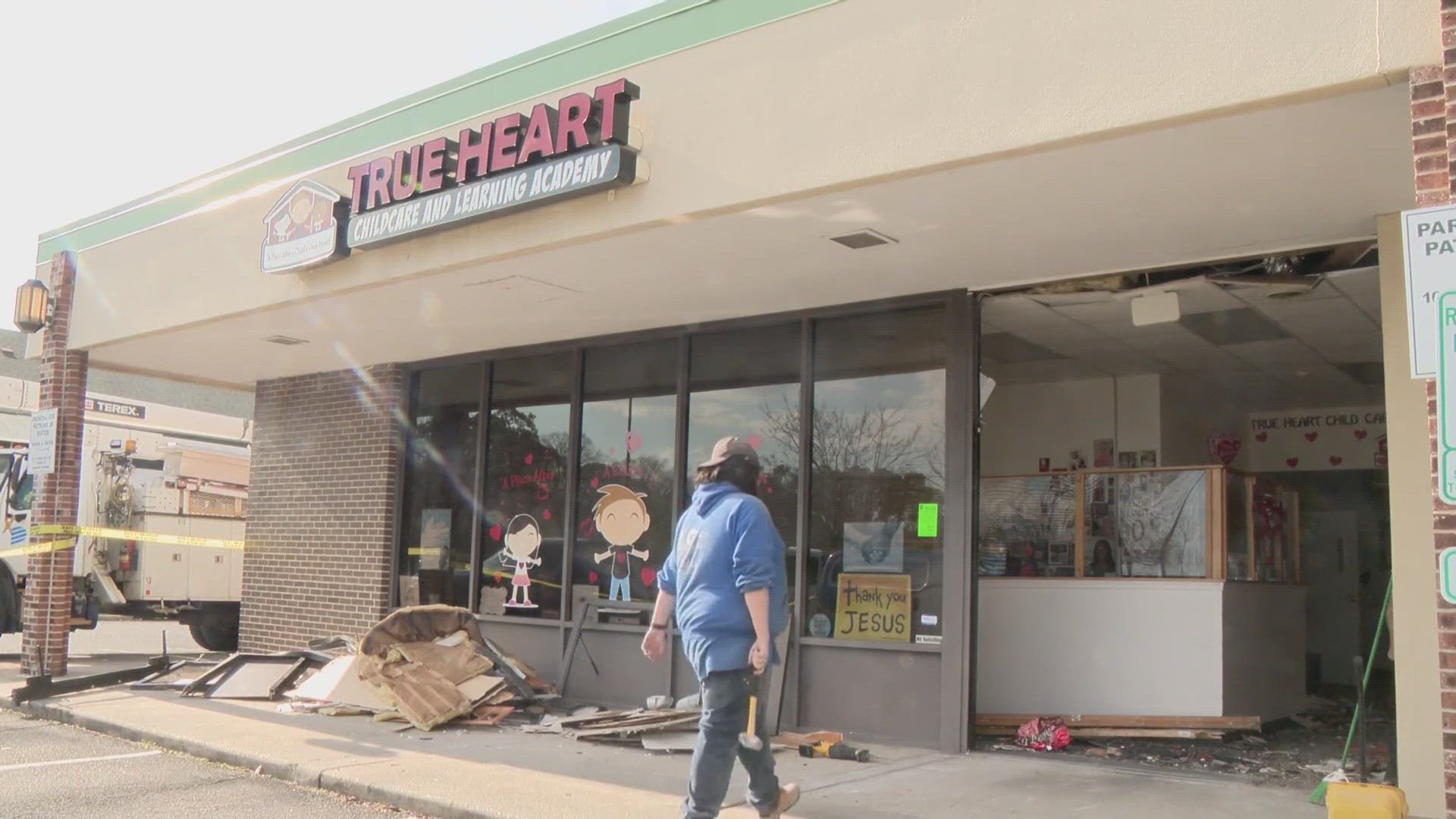 Parents in Newport News are happy their children are safe after a car drove into a daycare center.