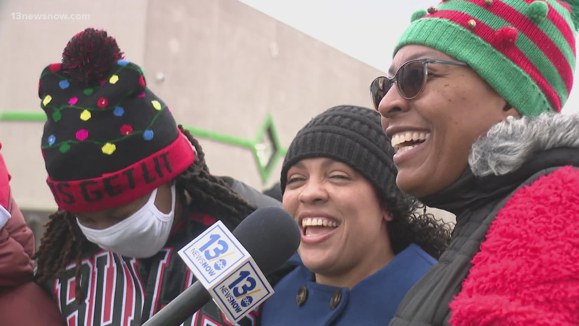 Dozens of volunteers delivered holiday meals across Hampton Roads despite frigid temperatures.