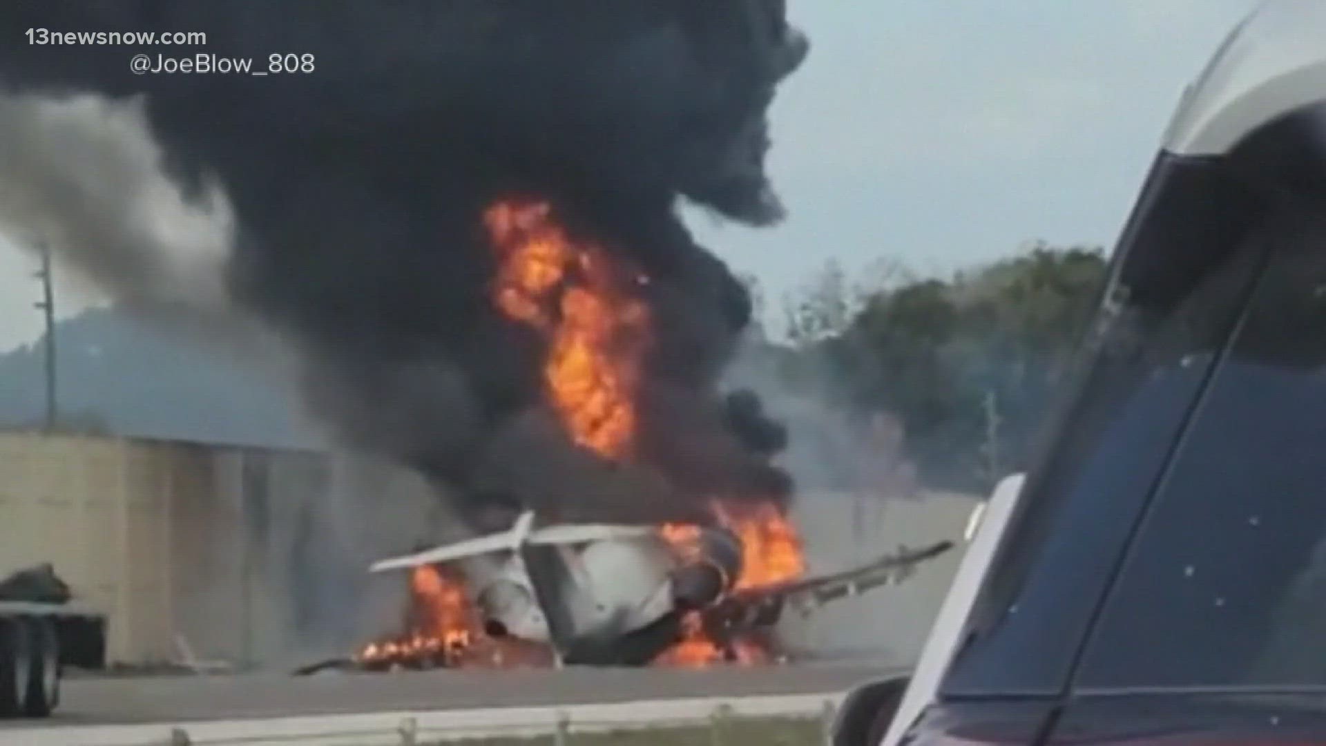 At least two people are dead after a private jet tried to make an emergency landing on a busy Florida highway.