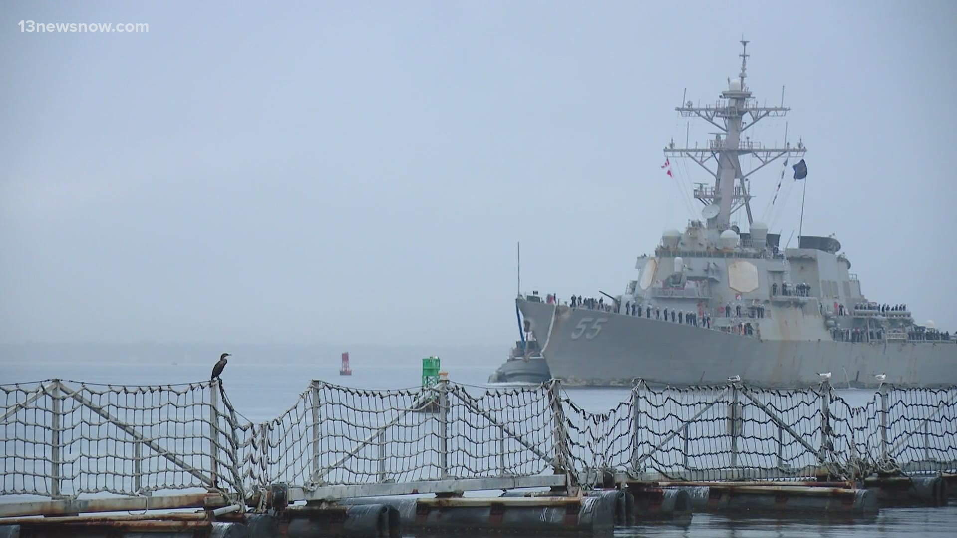 A record-long deployment of more than 200 days came to an end Monday, with the USS Stout (DDG-55) and crew returning home