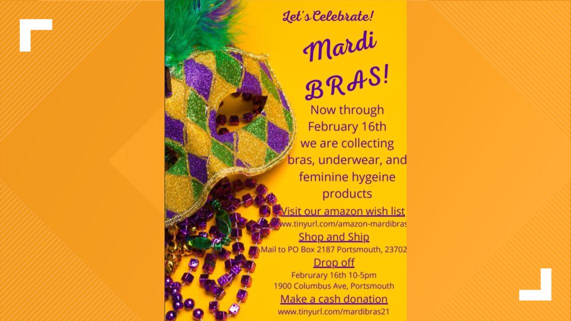 Women's shelter hosting 'Mardi Bras' event to collect donations for  domestic violence survivors