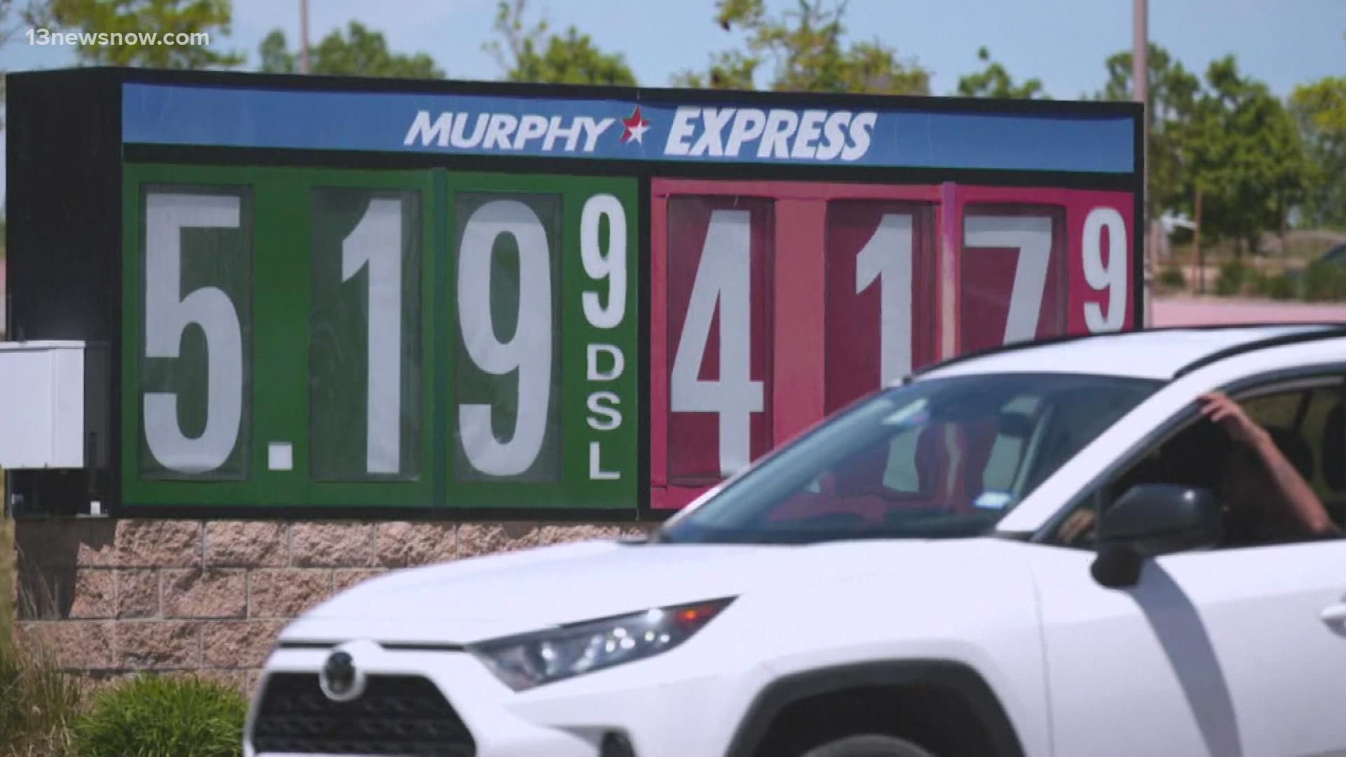 13 states have an average gas price above $5 a gallon, more than a quarter of the United States.