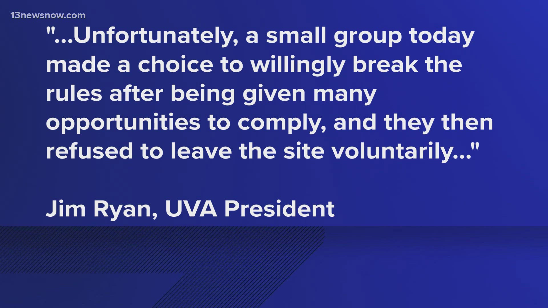 In response, UVA President Jim Ryan released a statement.