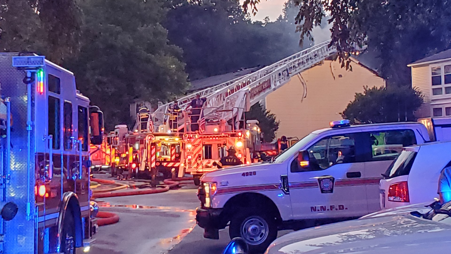 Newport News multiunit apartment heavily damaged in fire